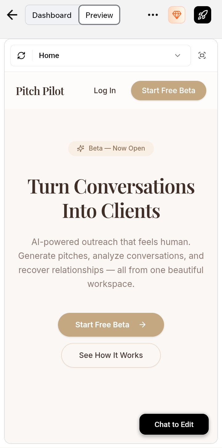Pitch Pilot — product preview